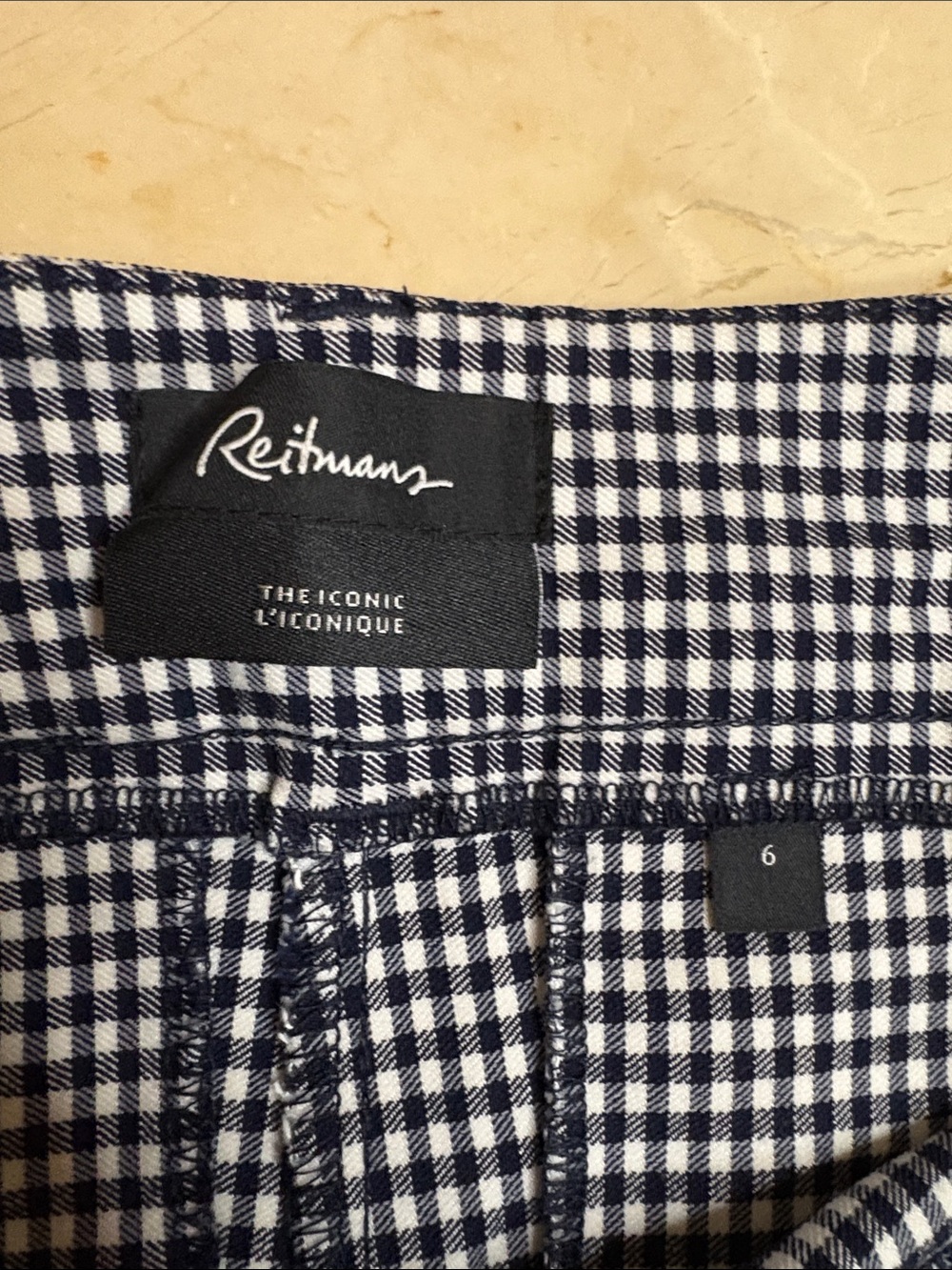 ⭐️ NWOT Reitmans The Iconic Black and White Gingham cropped Pants- size 6 - Picture 2 of 11